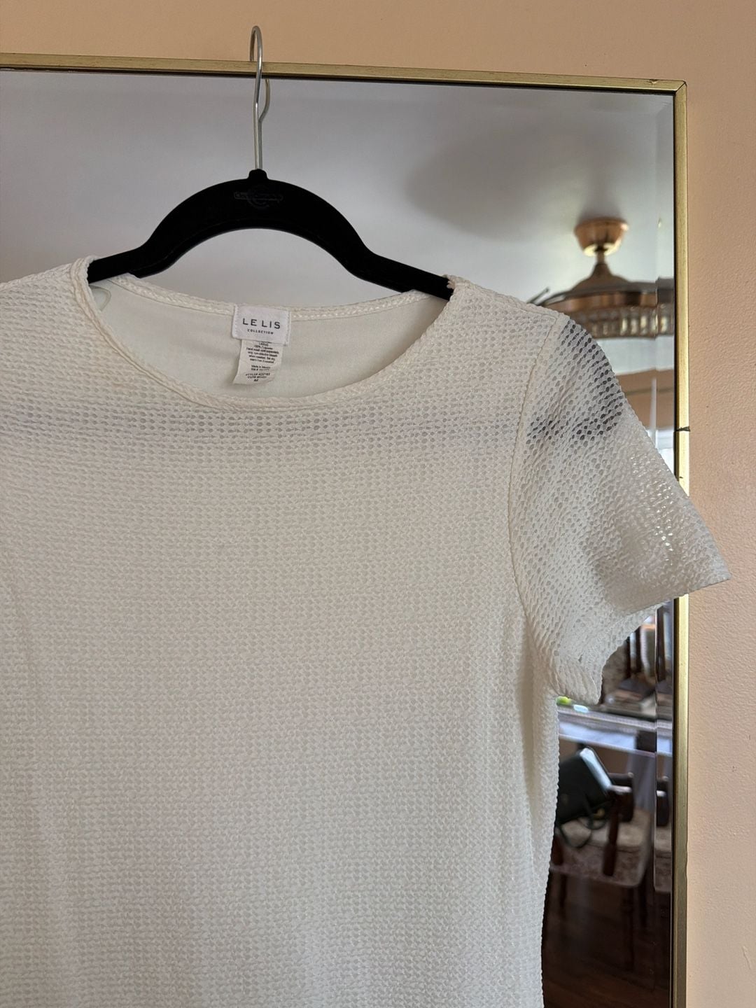 Le Lis White Textured Knit Short Sleeve Maxi Dress 3