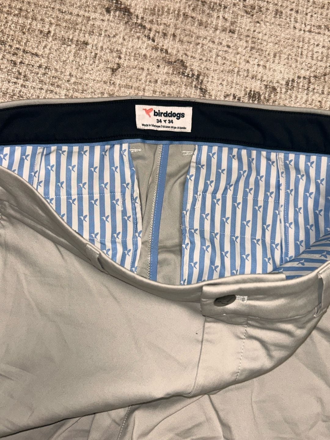 Birddogs Men's Gray Chino Pants Size 34x34 3