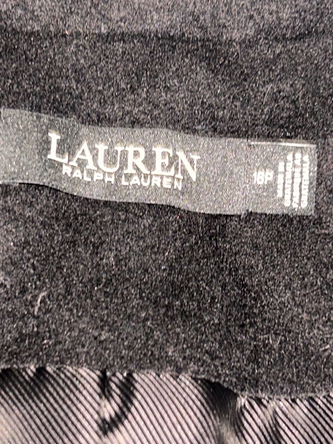 Lauren Ralph Lauren Black Wool Blend Single Breasted Reefer Coat Size 16P 5