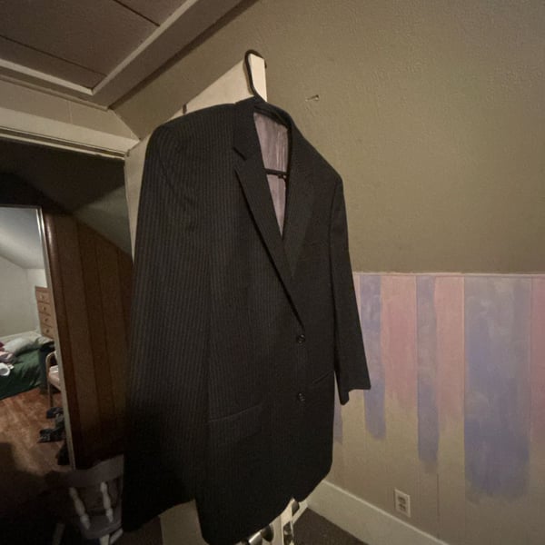 Michael Michael Kors Men's Black Pinstripe Two-Button Suit Jacket