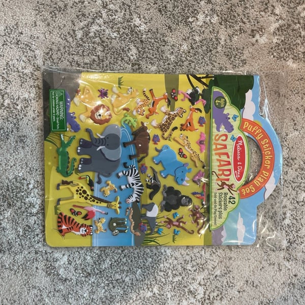 Melissa & Doug Toy - PUFFY STICKER-SAFARI – ,