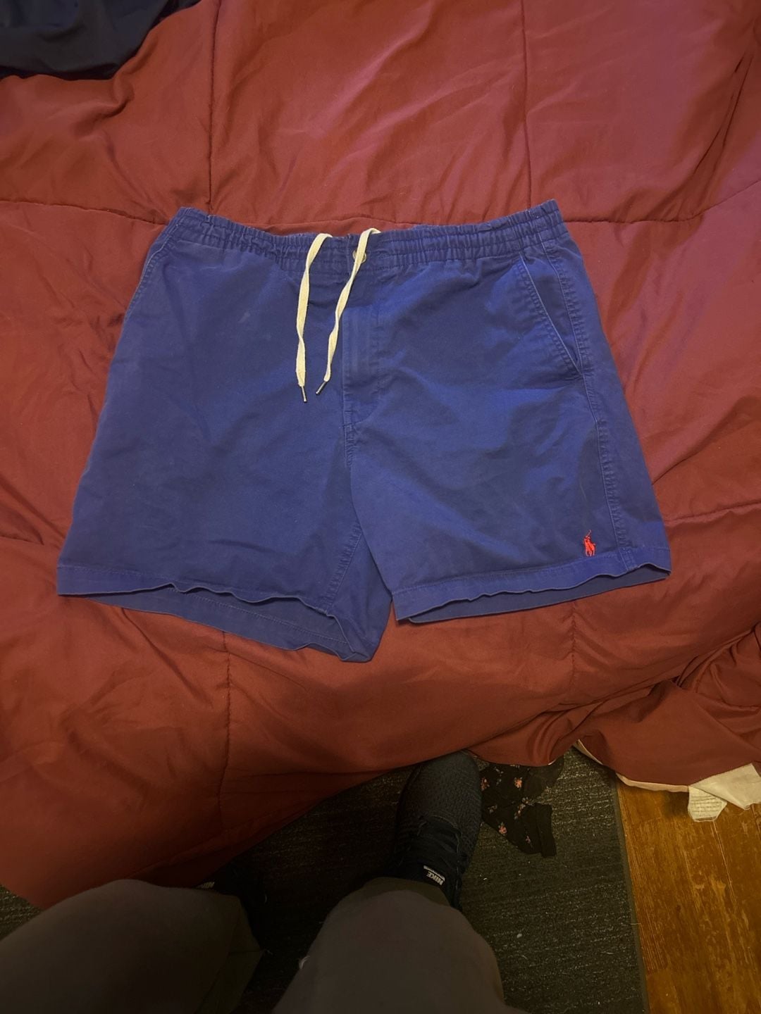 Polo Ralph Lauren Blue Stretch Classic Fit Chino Drawstring Shorts Size XL 1
