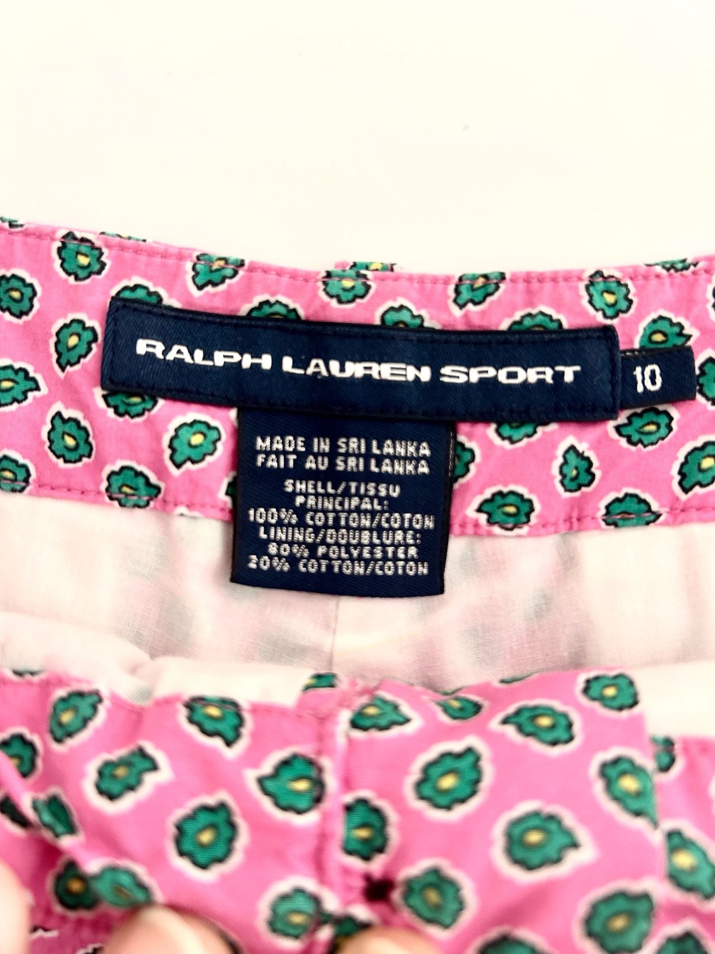Ralph Lauren Sport Women's Size 10 Pink Floral Geometric Chino Shorts 5