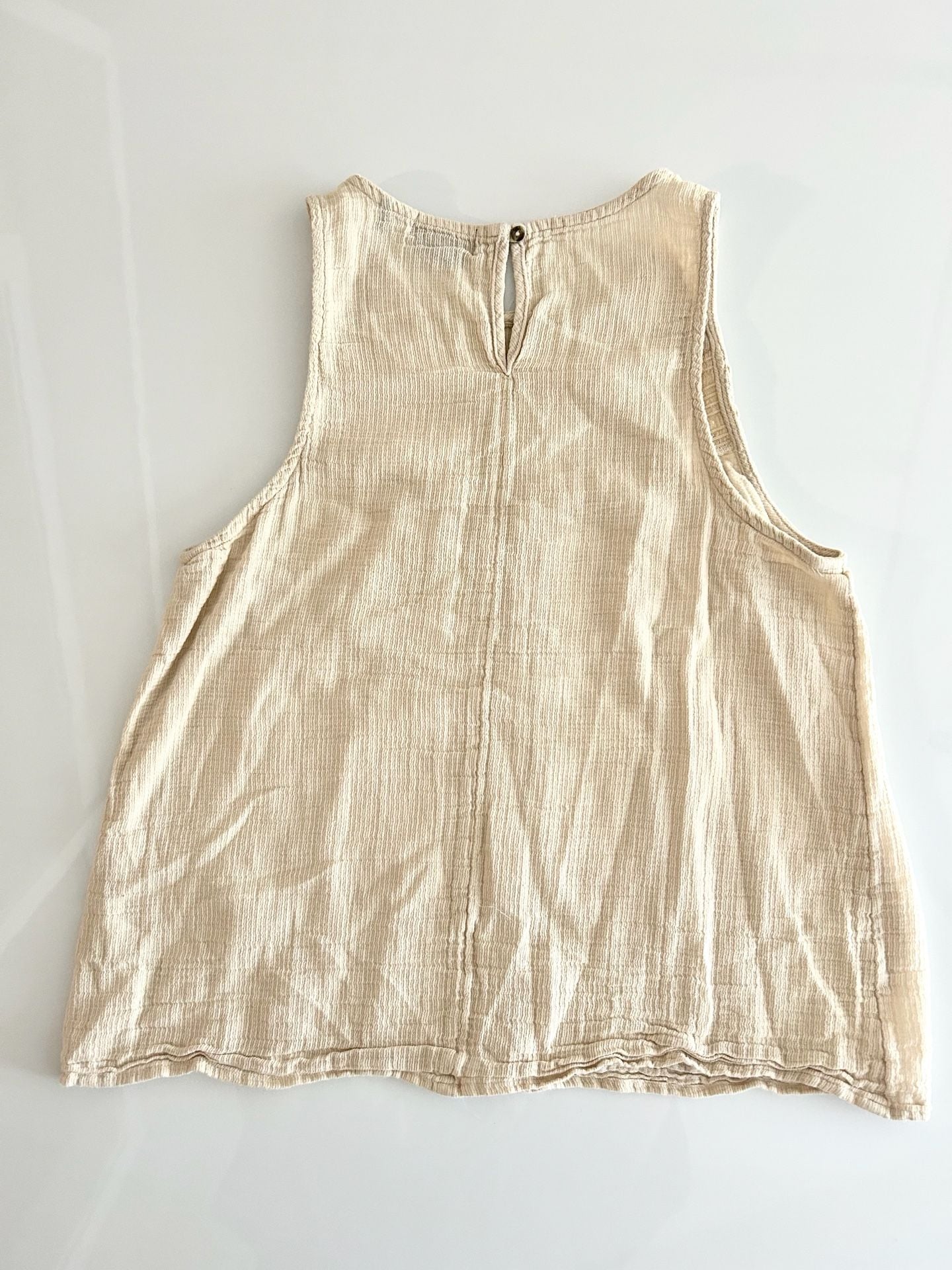 prAna Seakissed Tank Top in Canvas Beige Gauze Size M 7