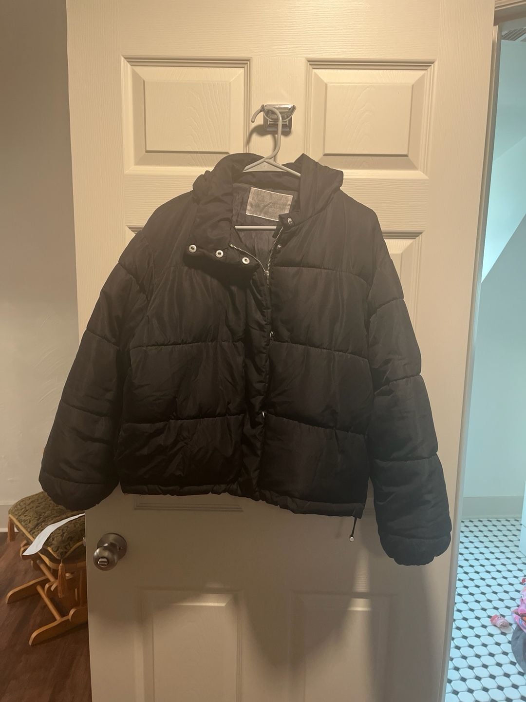 One After Another Nice Claup Black Hooded Puffer Jacket 2