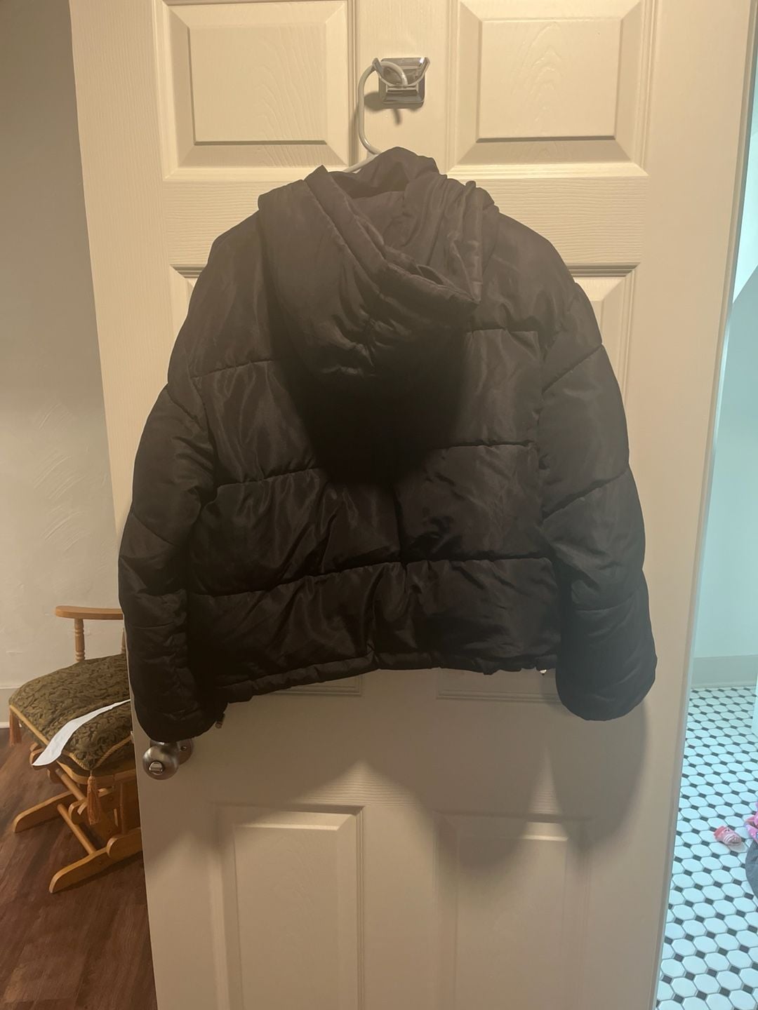 One After Another Nice Claup Black Hooded Puffer Jacket 4