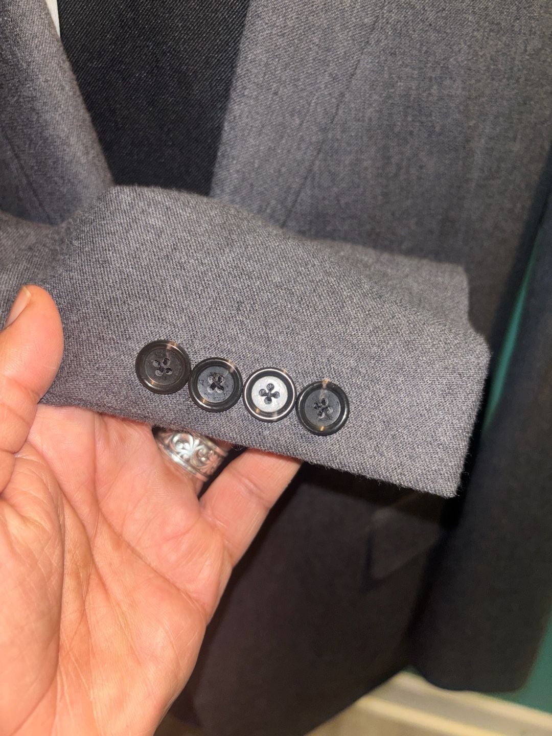 J Crew Ludlow Slim Fit 41 R Gray solid Cotton Wool Two Button Two Piece Suit Size 3
