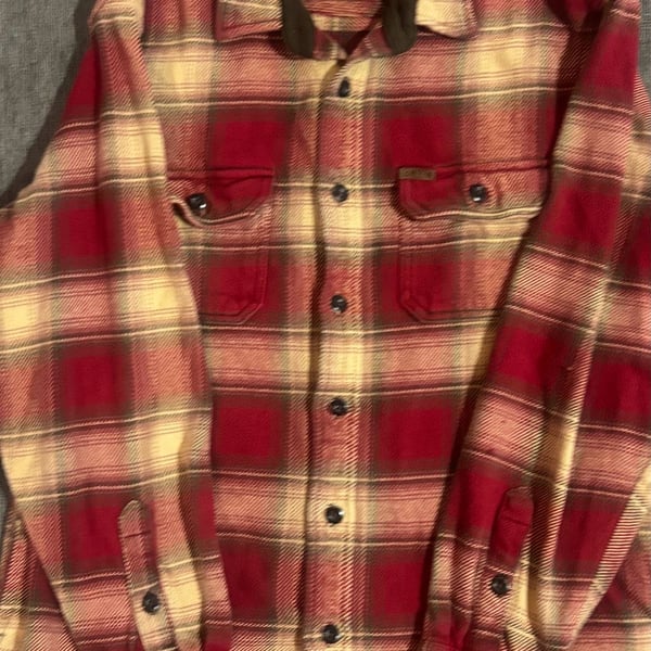 Orvis Classic Collection Red Plaid Heavyweight Flannel Shirt Jacket
