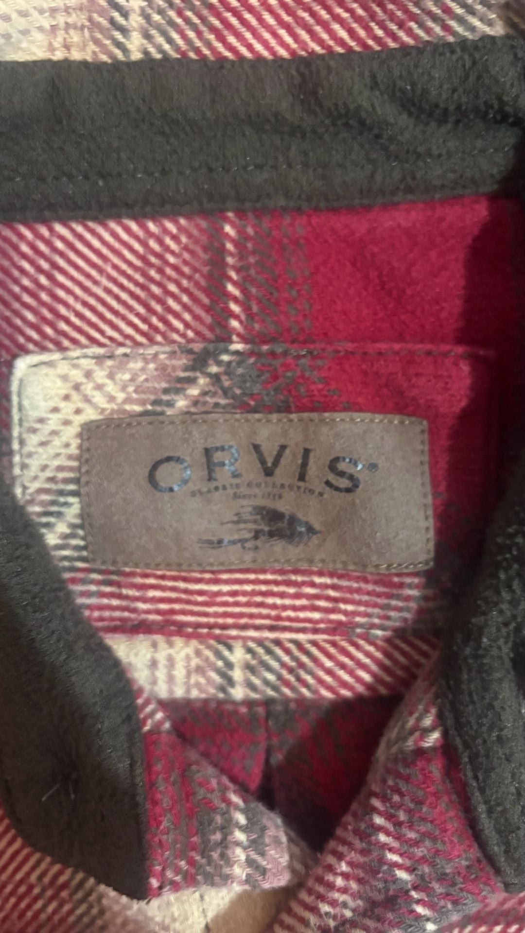Orvis Classic Collection Red Plaid Heavyweight Flannel Shirt Jacket 3