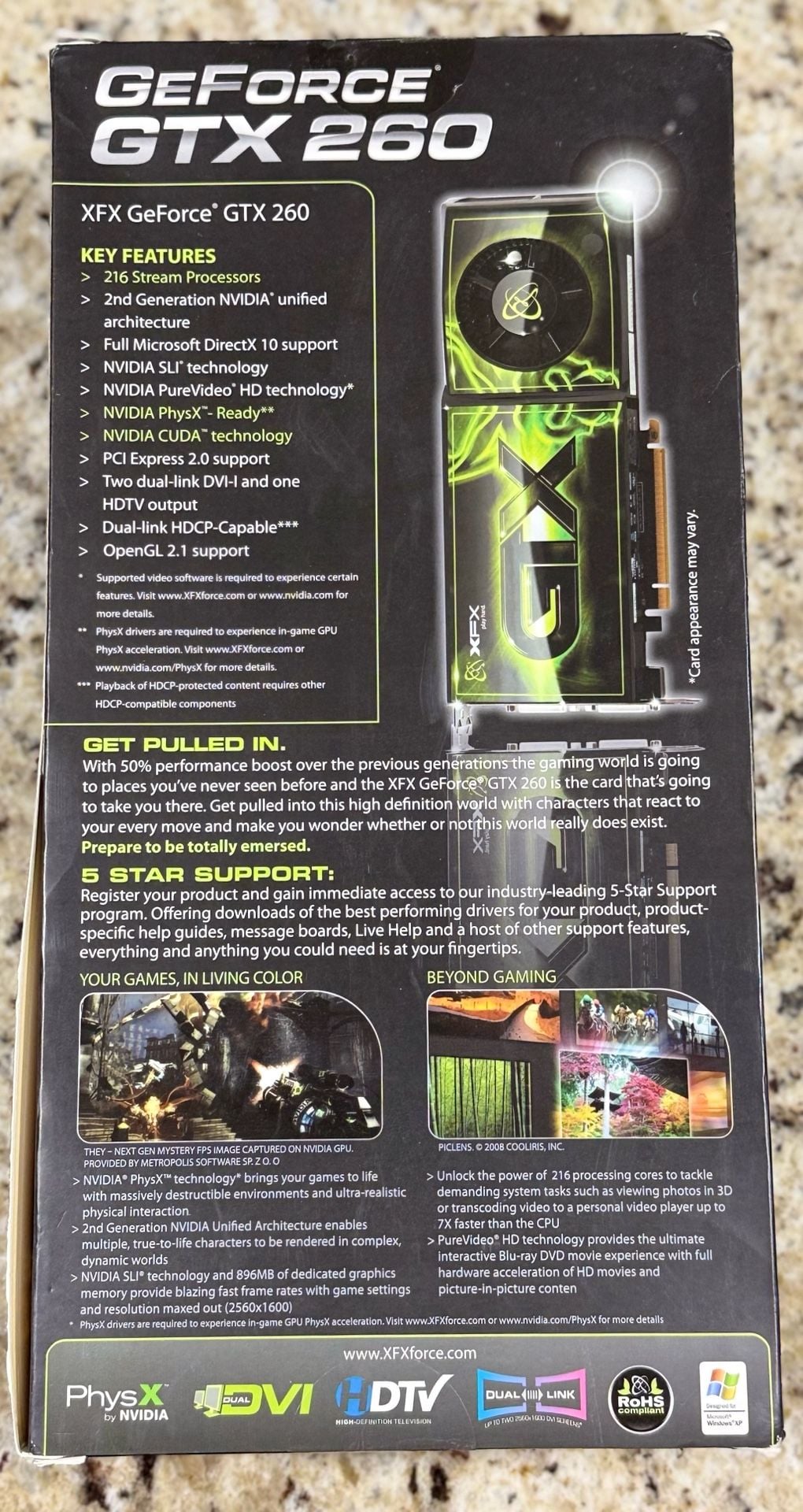 XFX NVIDIA GeForce GTX 260 896MB GDDR3 Graphics Card BOXED with Games 8