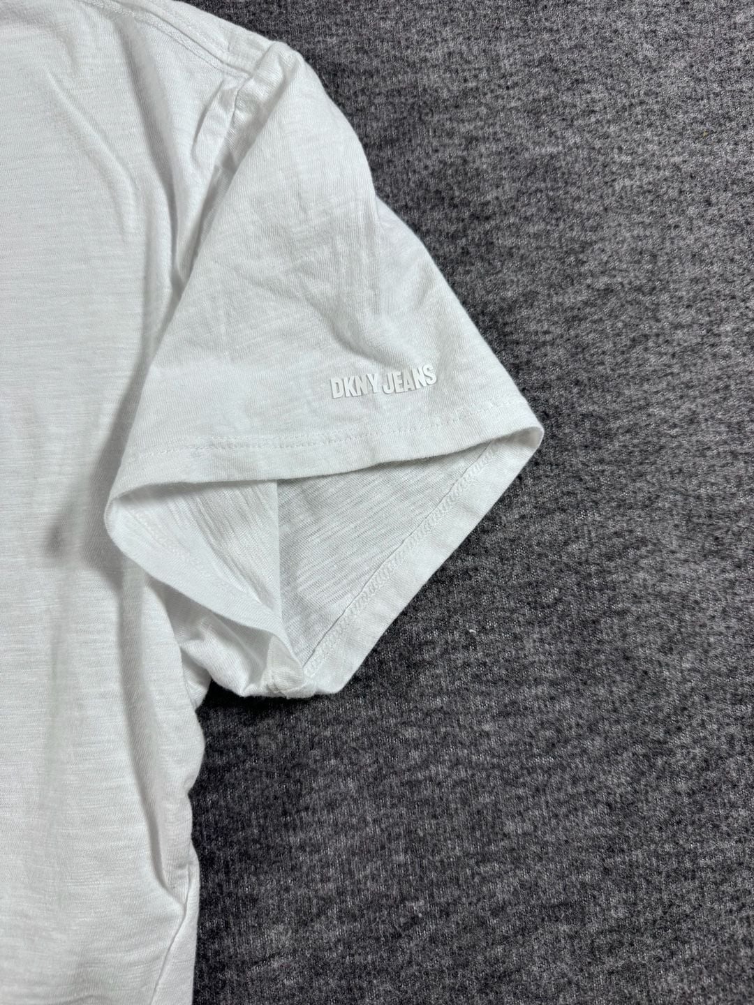 DKNY JEANS White Short Sleeve Twist Front V-Neck Crop Top 4