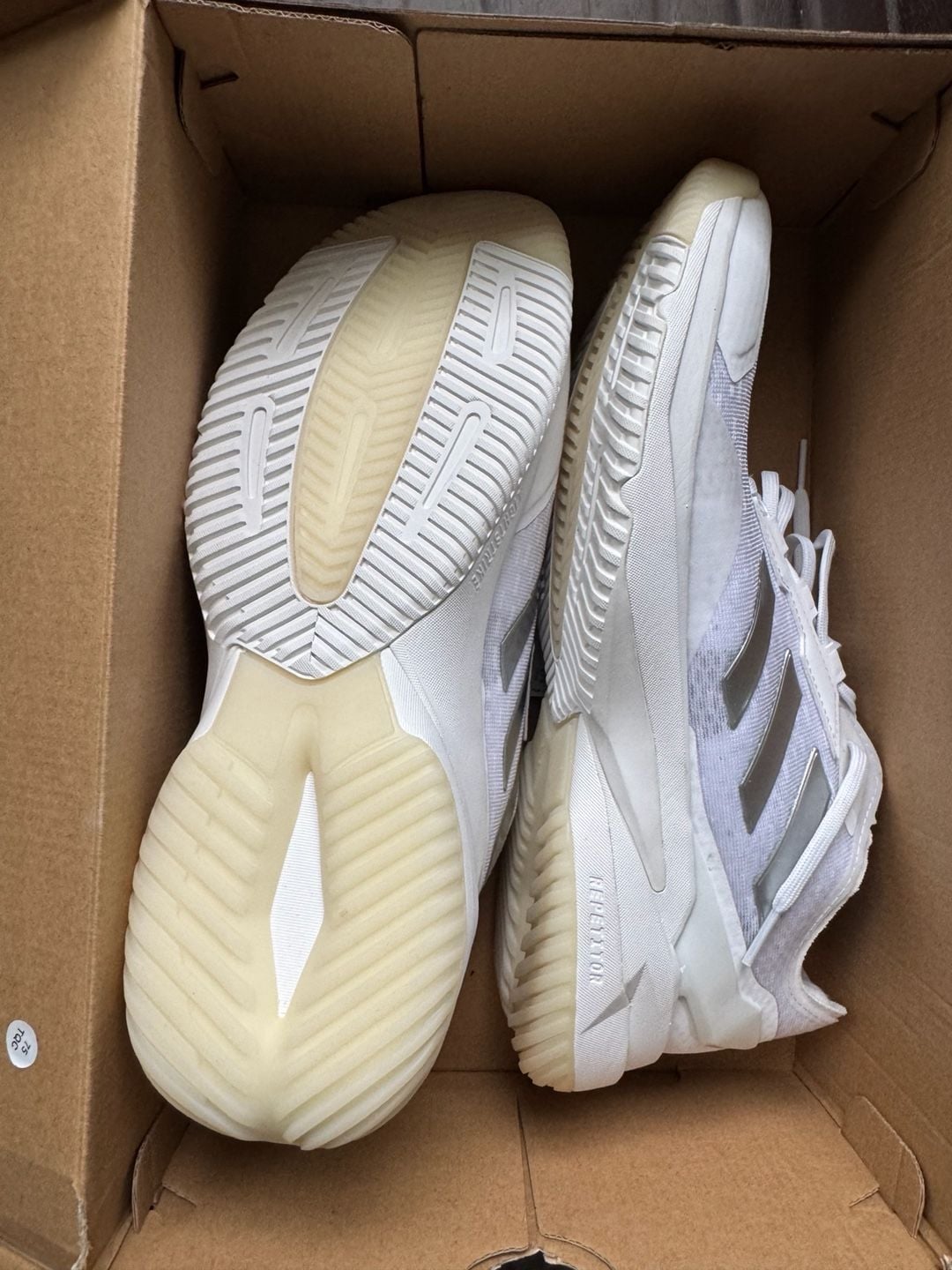 Adidas Women's Crazyflight Volleyball Shoes - Cloud White / Silver Metallic Size 11 1/2 14