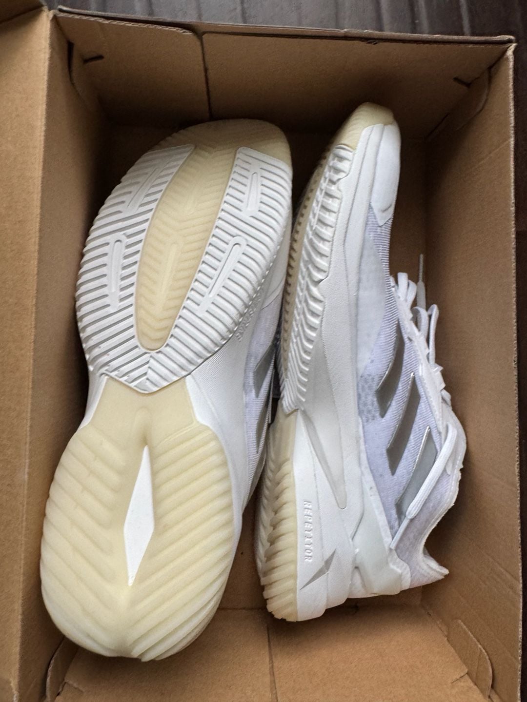 Adidas Women's Crazyflight Volleyball Shoes - Cloud White / Silver Metallic Size 11 1/2 15