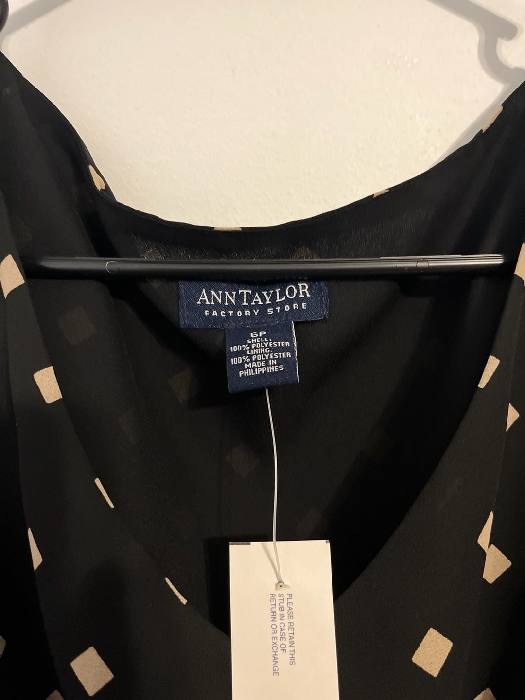 Ann Taylor Factory Store Black Diamond Print Sleeveless Shift Dress NWT 3
