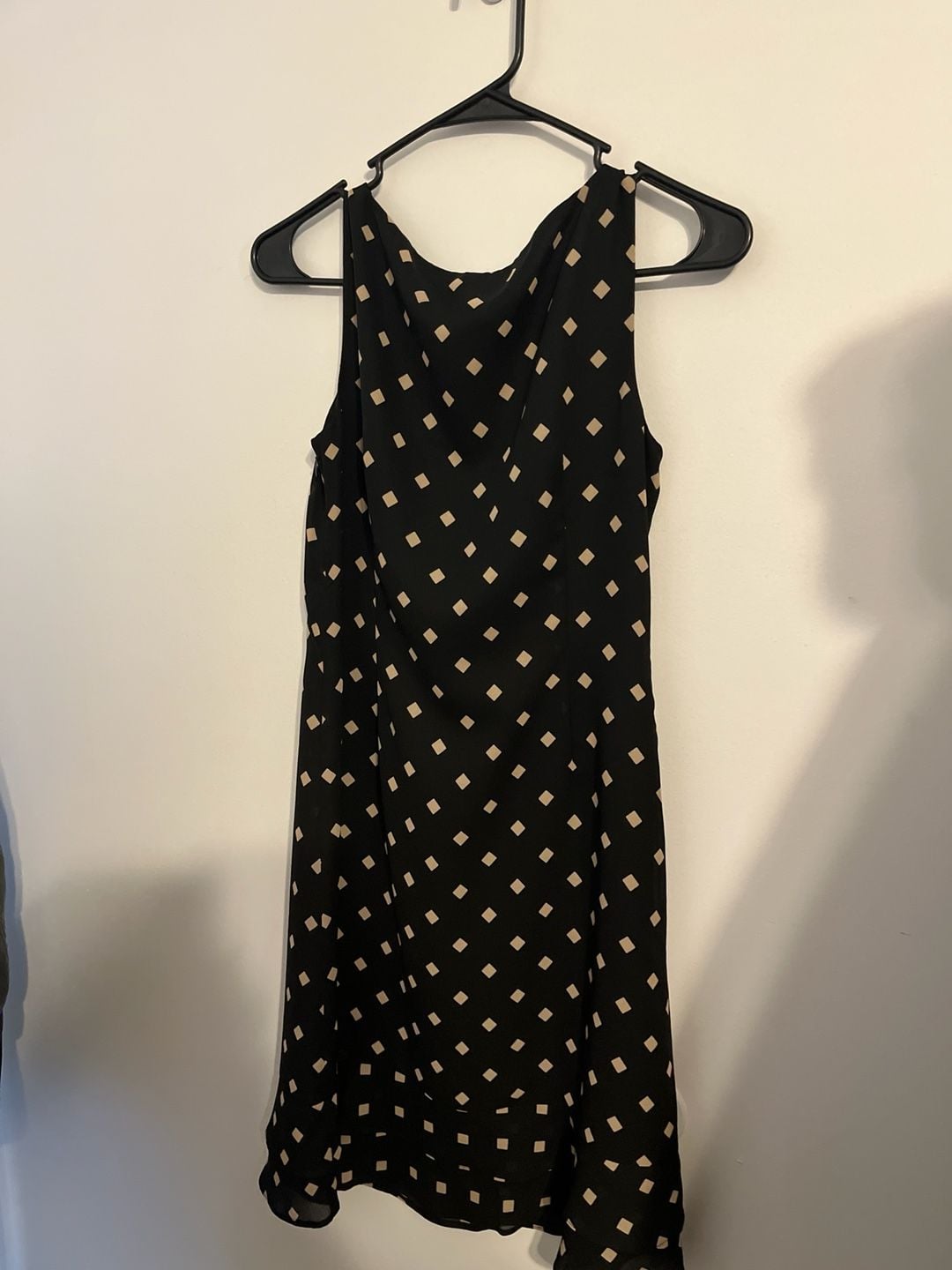 Ann Taylor Factory Store Black Diamond Print Sleeveless Shift Dress NWT 4
