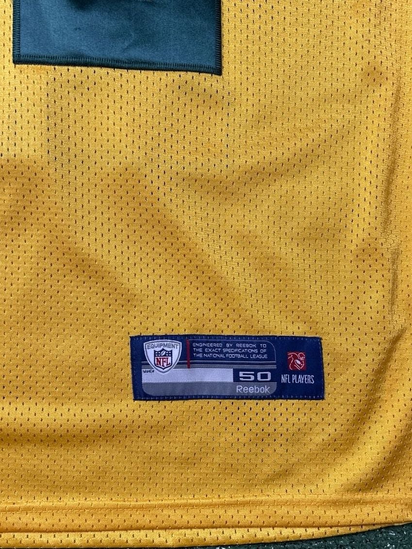 Aaron Rodgers Green Bay Packers #12 Reebok Gold Football Jersey Size 50 Yellow 3