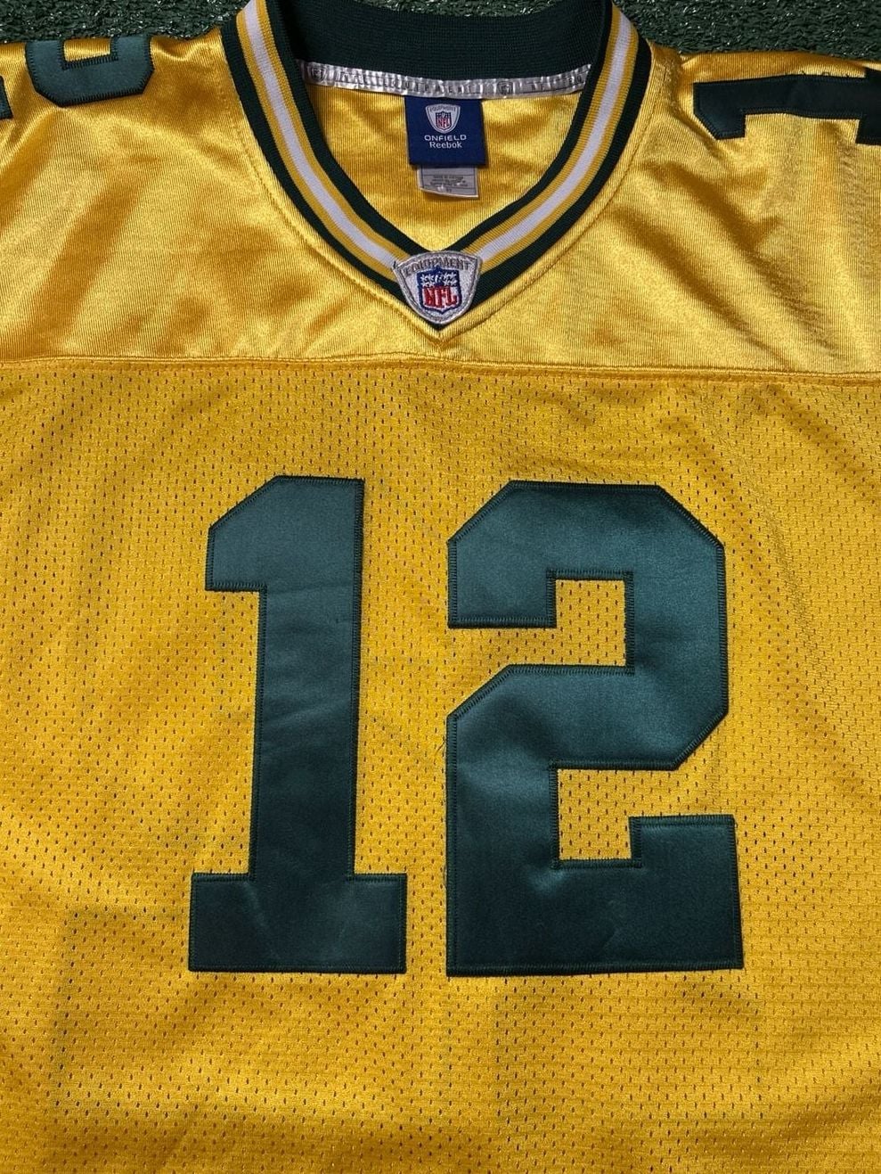 Aaron Rodgers Green Bay Packers #12 Reebok Gold Football Jersey Size 50 Yellow 4
