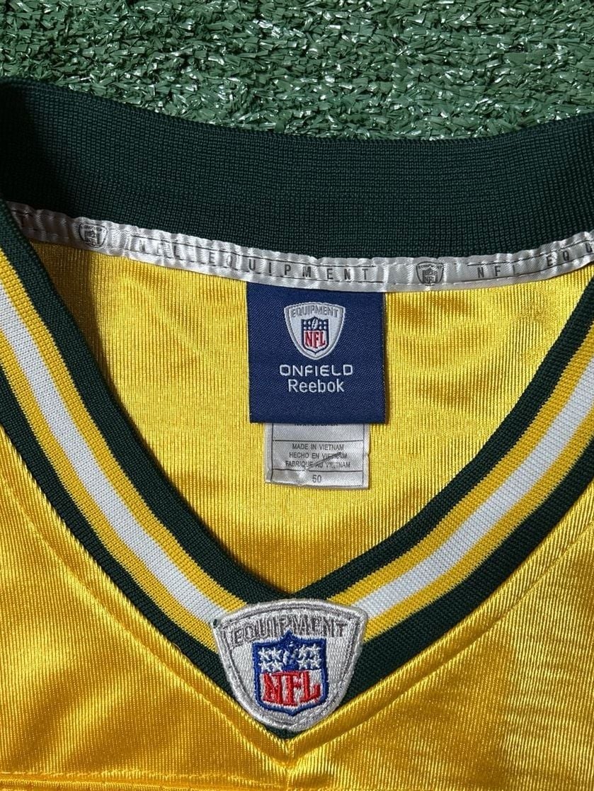 Aaron Rodgers Green Bay Packers #12 Reebok Gold Football Jersey Size 50 Yellow 5
