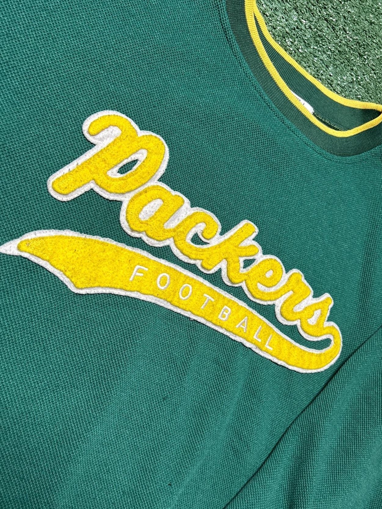 Vintage Starter Pro Line Green Bay Packers Script Tailsweep Knit Sweater Large 4