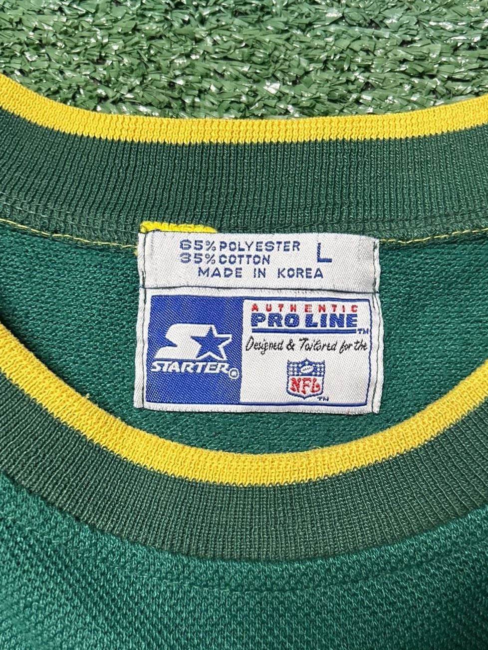 Vintage Starter Pro Line Green Bay Packers Script Tailsweep Knit Sweater Large 6