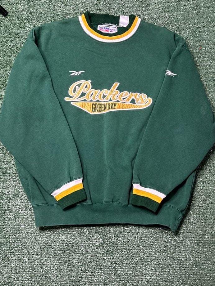 Vintage Reebok Pro LineNFL Green Bay Packers Sweatshirt Large- 2
