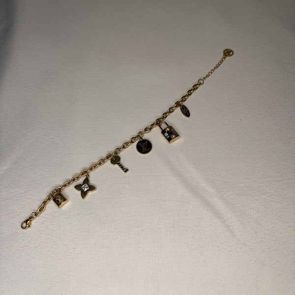 Elegant Gold Plated  Charm Bracelet 