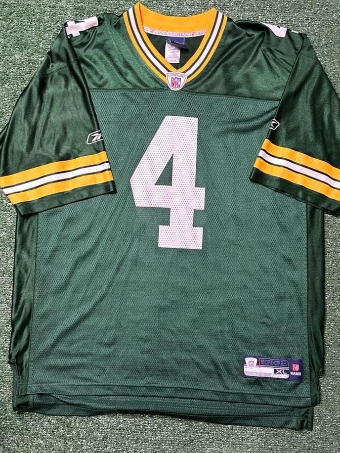 Reebok Brett Favre Jersey Mens XL Green #4 Green Bay Packers NFL Football 2