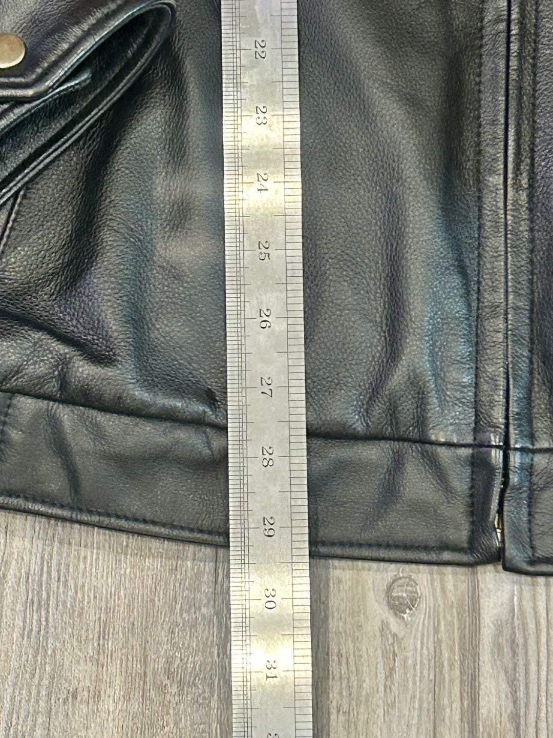 Croft & Barrow Men's Black Genuine Leather Bomber Jacket Size XLT 4