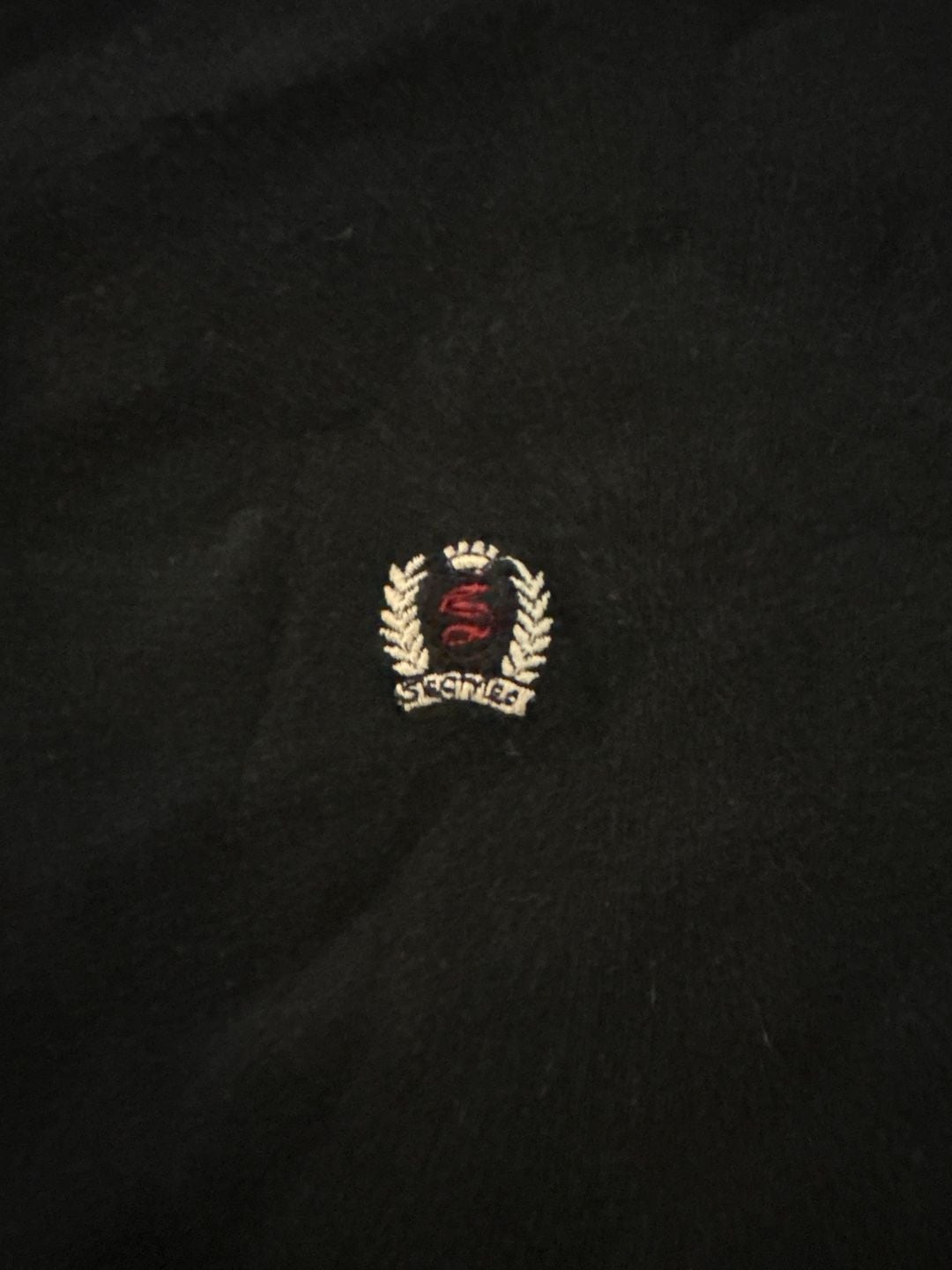 Vintage Siegfried 100% Cotton Black Long Sleeve Crewneck Pullover with Chest Crest Logo 3