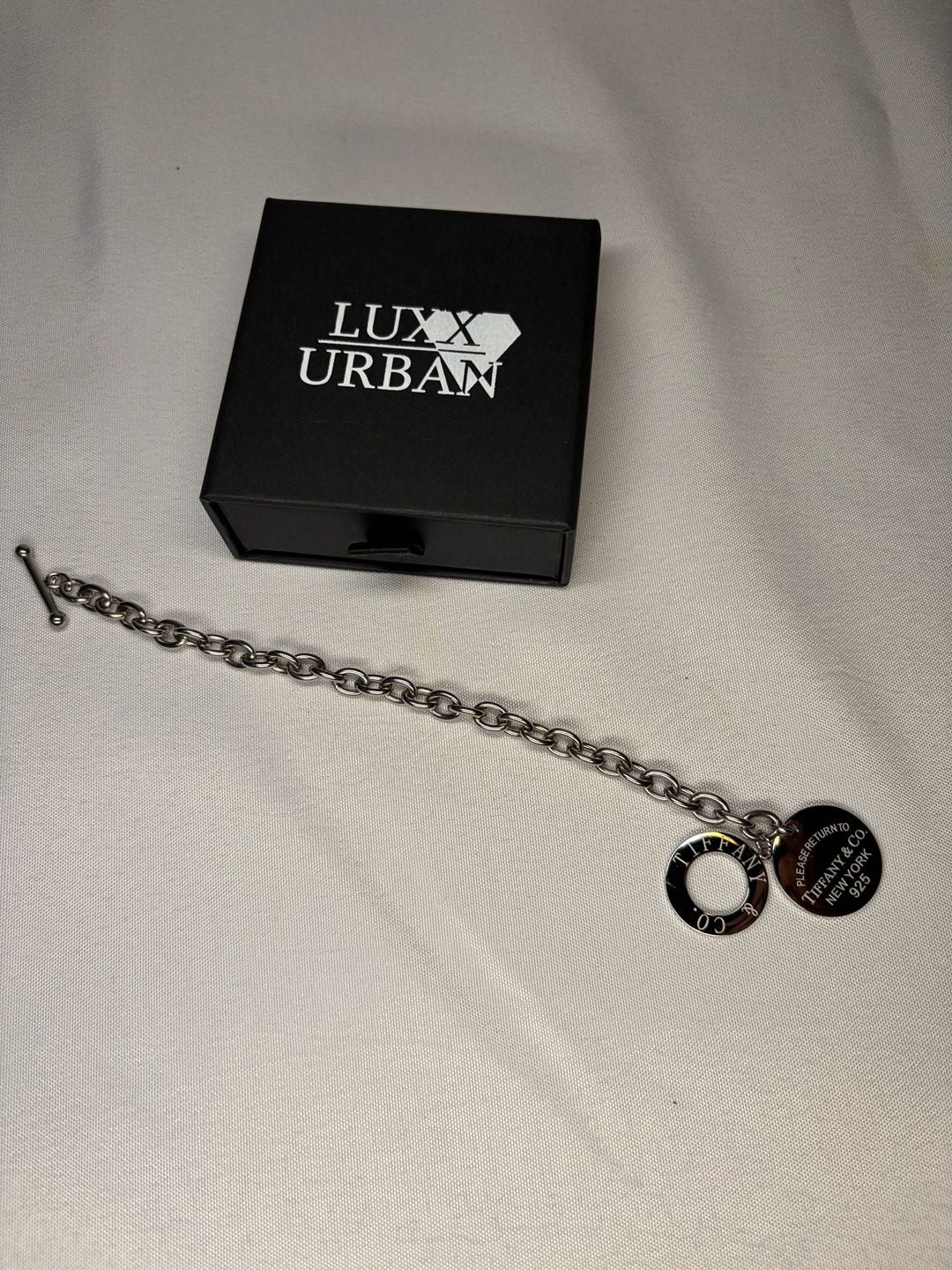 Elegant Round Tag Charm Bracelet 4