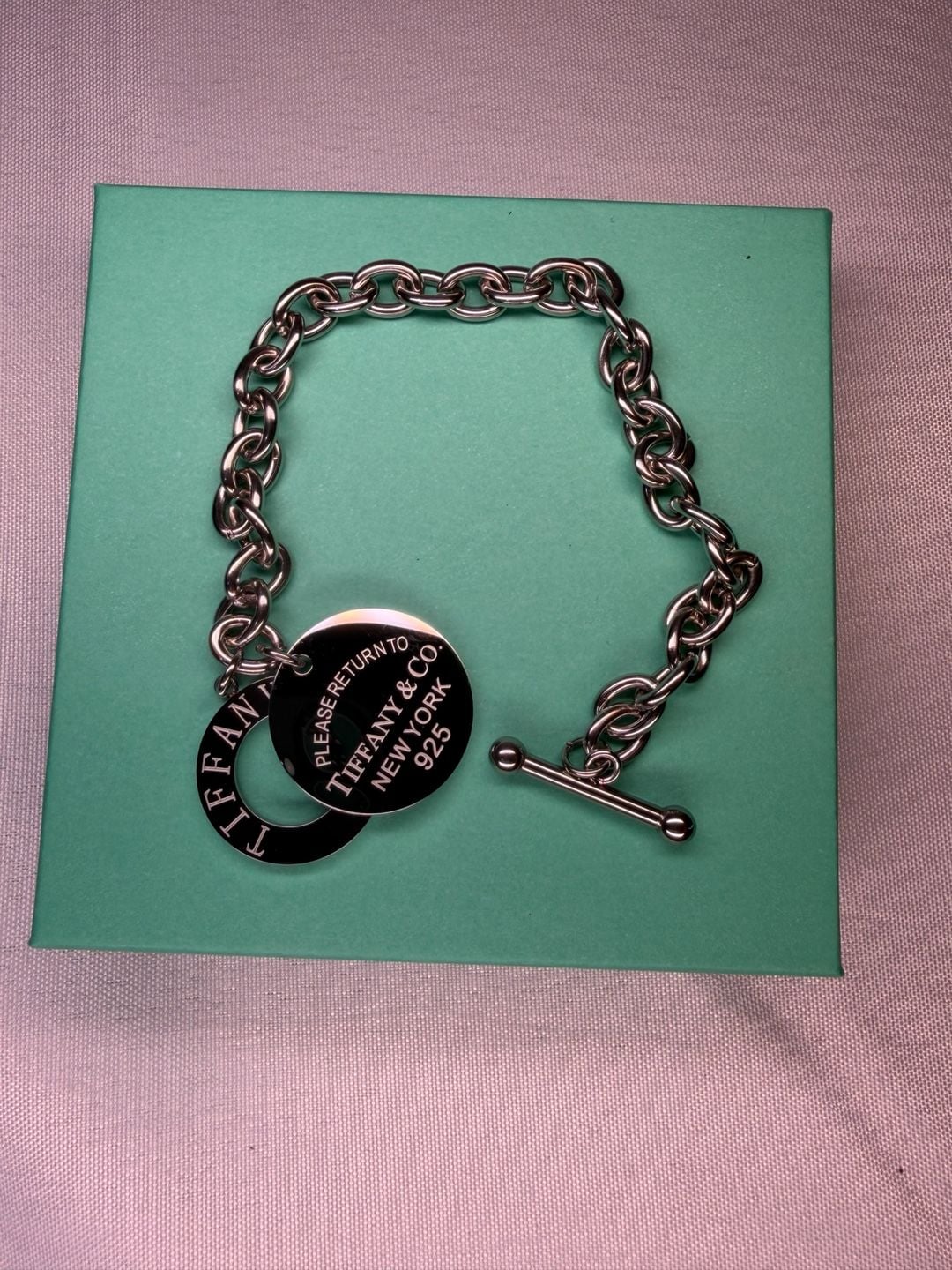 Elegant Round Tag Charm Bracelet 5