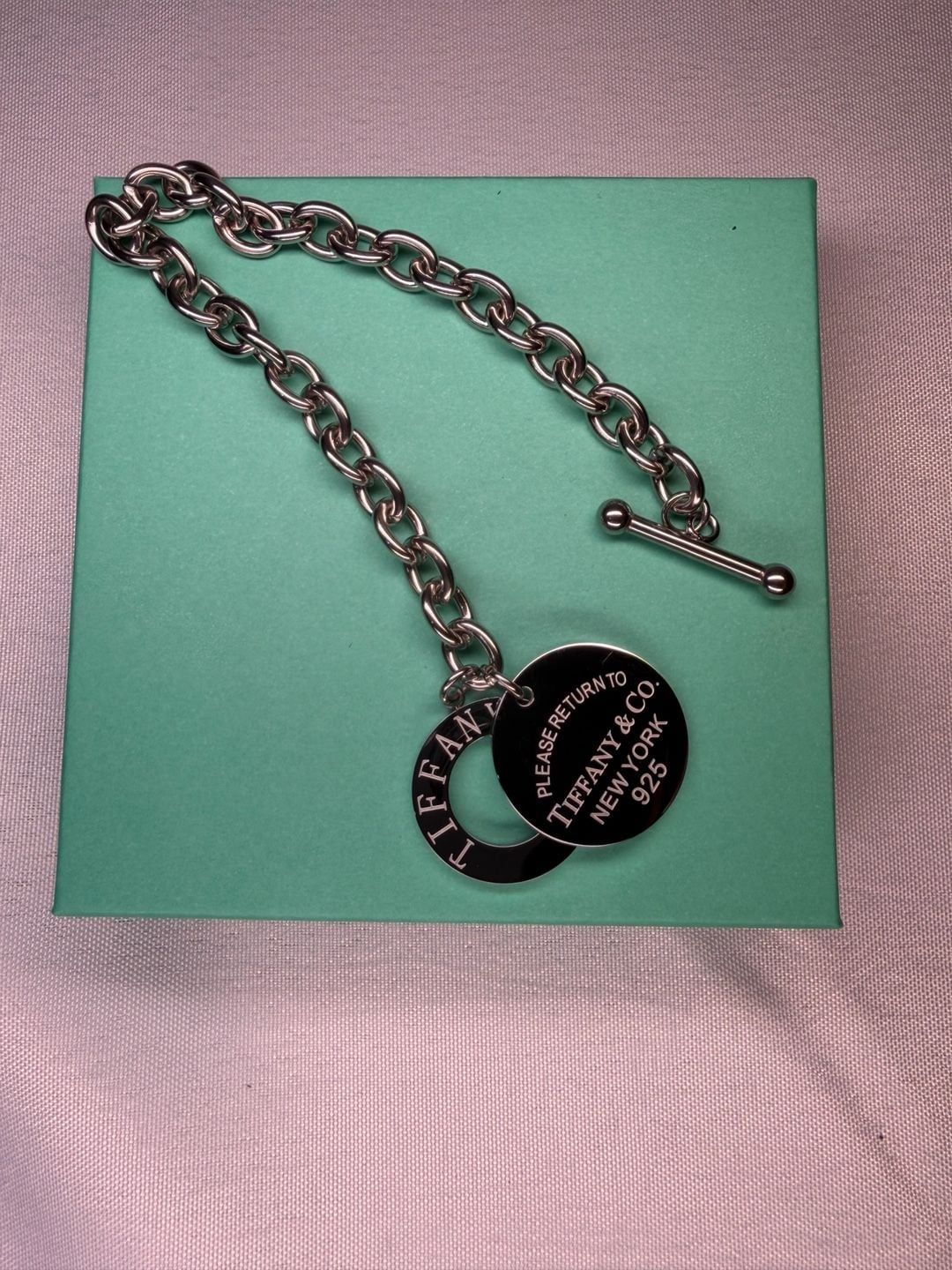Elegant Round Tag Charm Bracelet 6