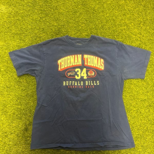 Vintage Buffalo Bills Thurman Thomas #34 Hall of Fame Highlights T-Shirt