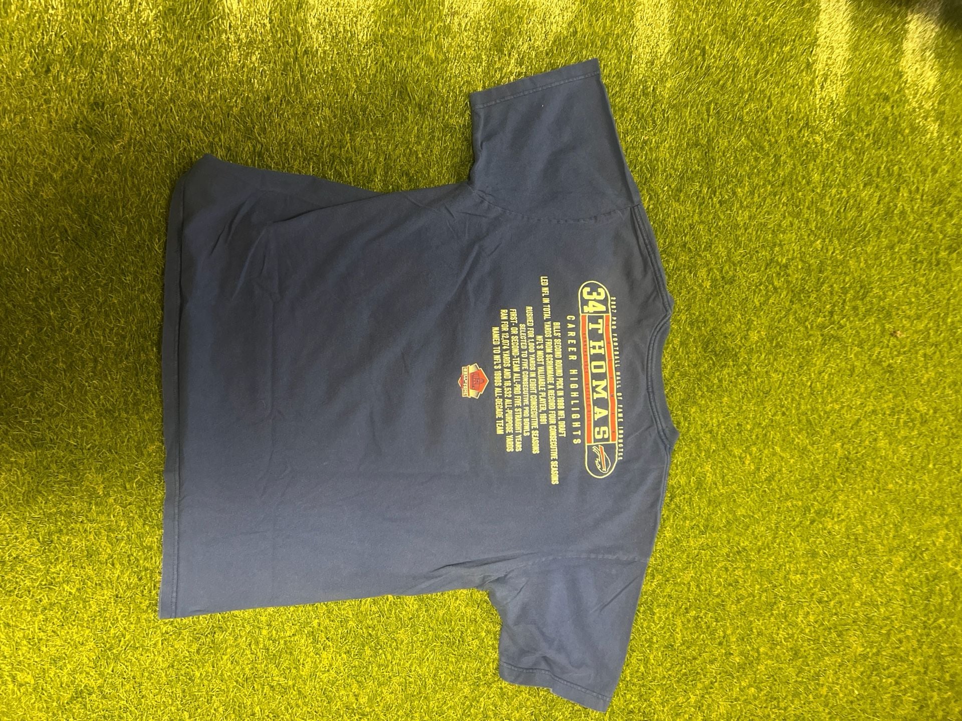 Vintage Buffalo Bills Thurman Thomas #34 Hall of Fame Highlights T-Shirt 3