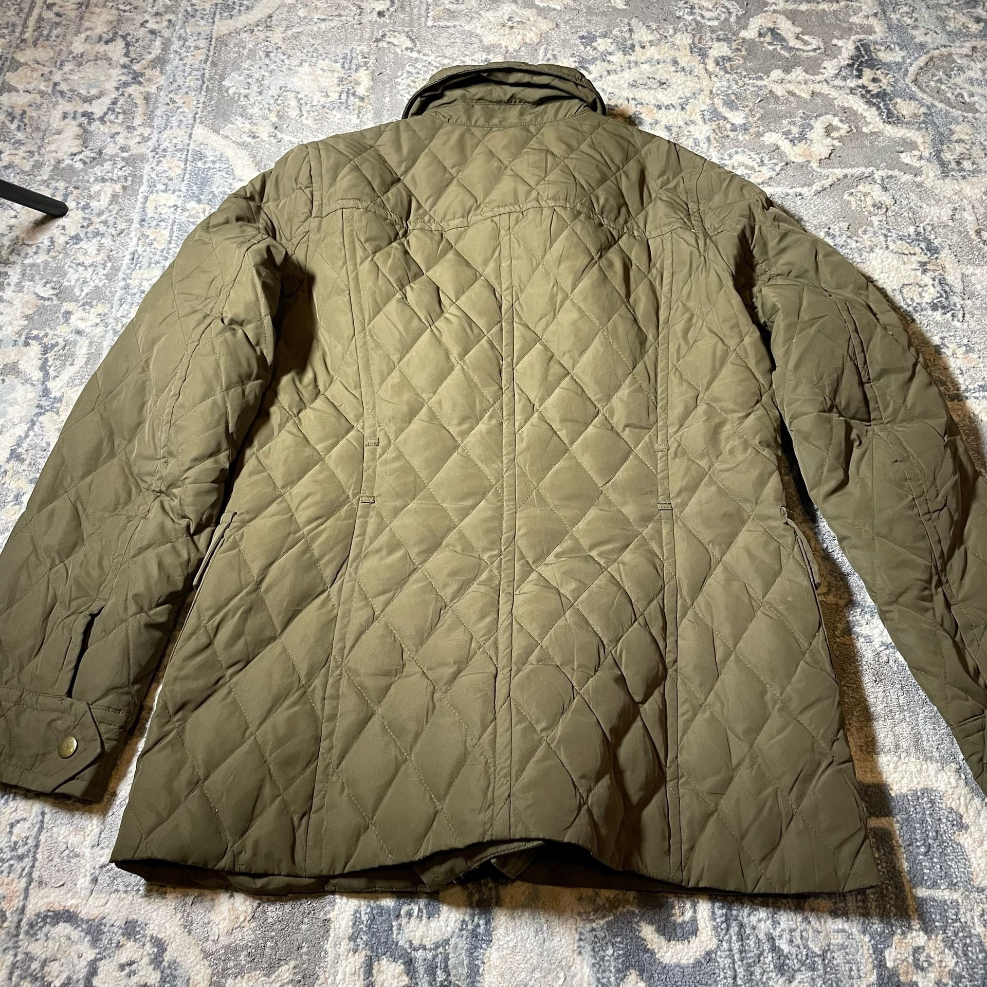 J.Crew Women's Olive Green Quilted Down-Filled Field Jacket 9