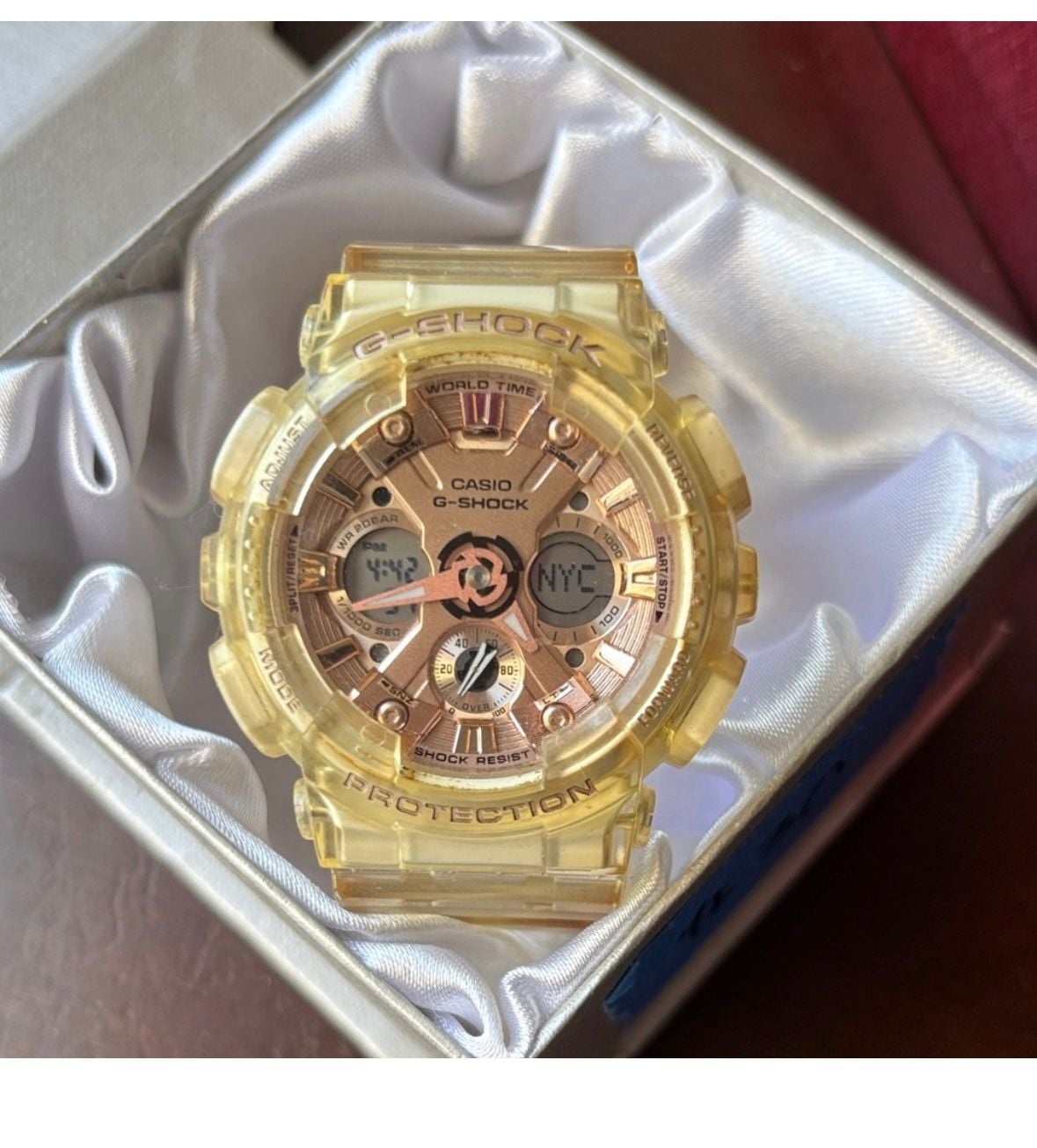 Casio G-Shock S-Series GMA-S120SG-7A Transparent & Gold Women's Watch 2