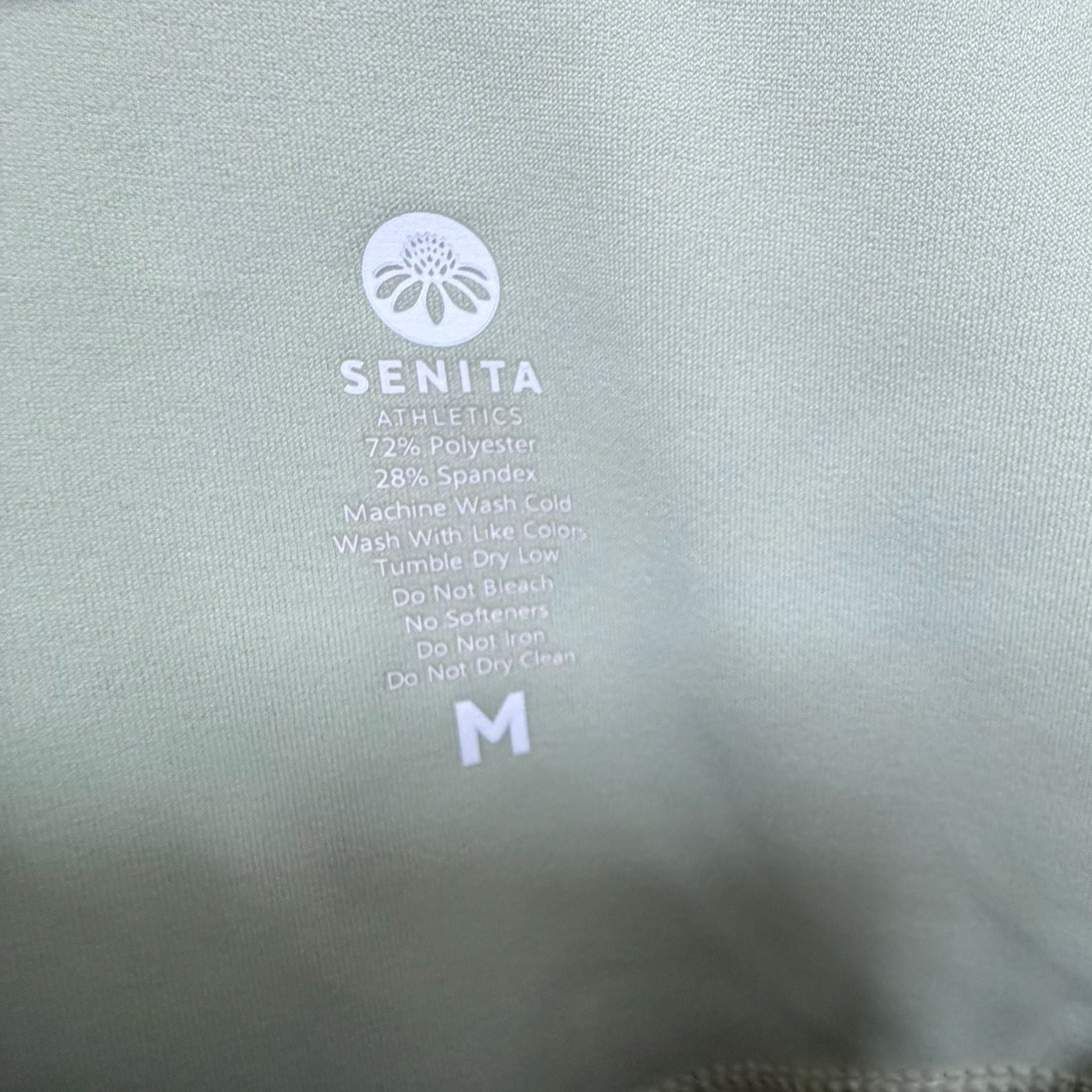 Senita Athletics High Waisted Yoga Leggings with Pockets Mint Green Size Medium 6