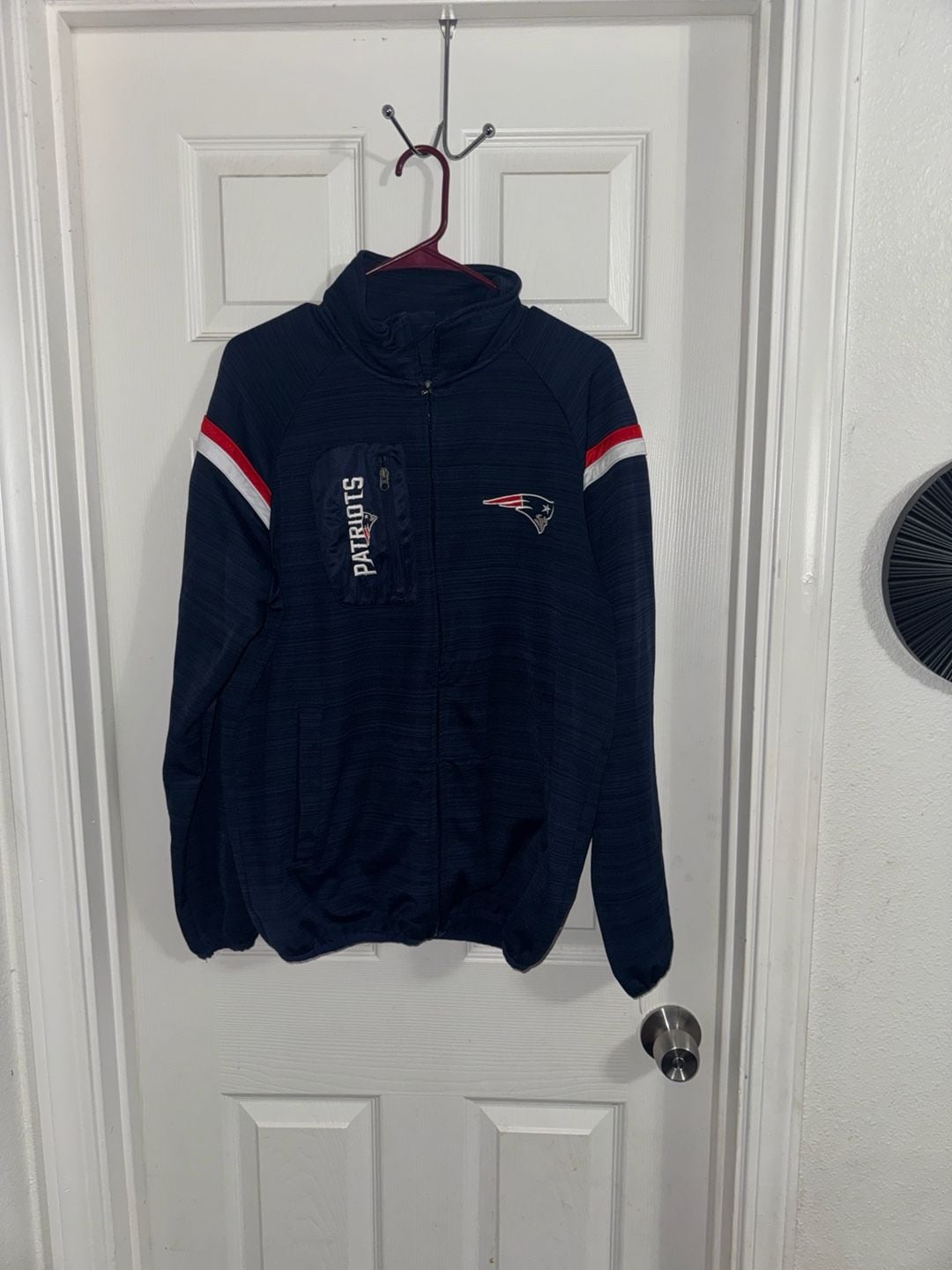 G-III NFL New England Patriots Men's High Jump Space-Dye Full-Zip Jacket 2