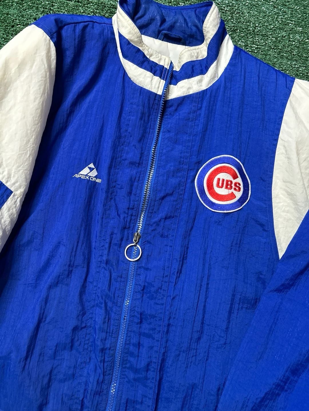 Vintage Apex One Chicago Cubs Jacket Coat Blue Size Large 90s MLB Baseball 3