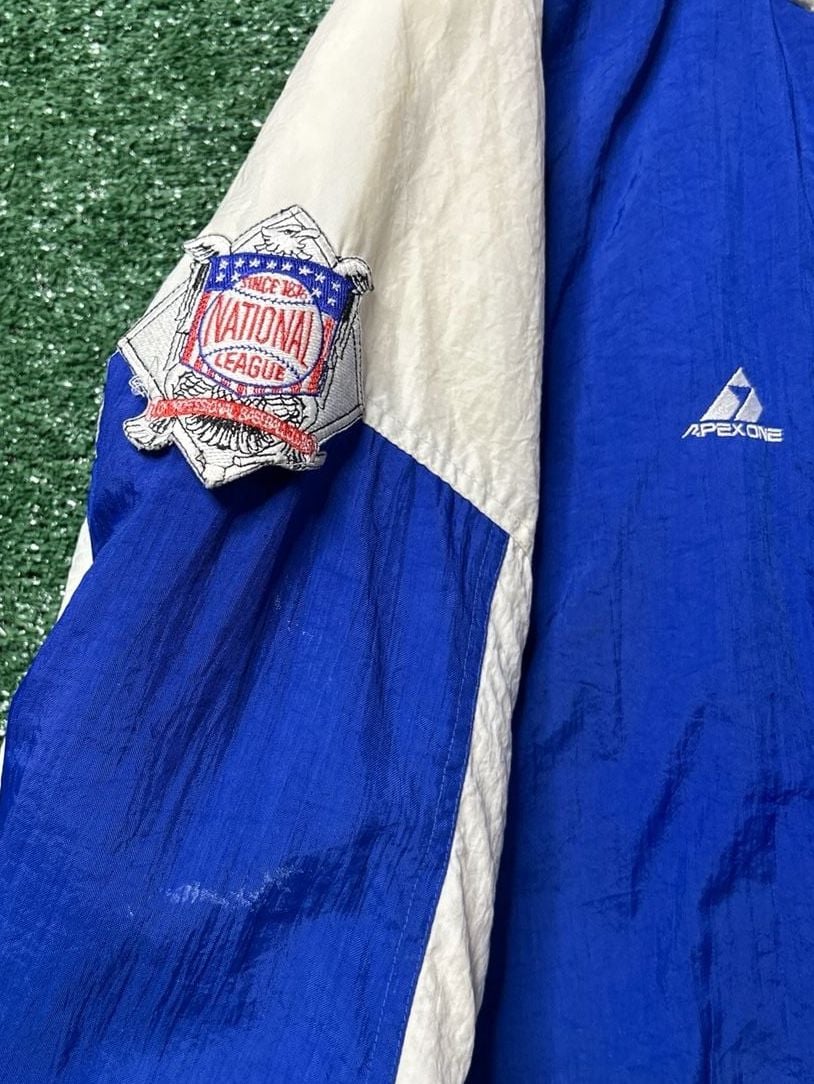 Vintage Apex One Chicago Cubs Jacket Coat Blue Size Large 90s MLB Baseball 4
