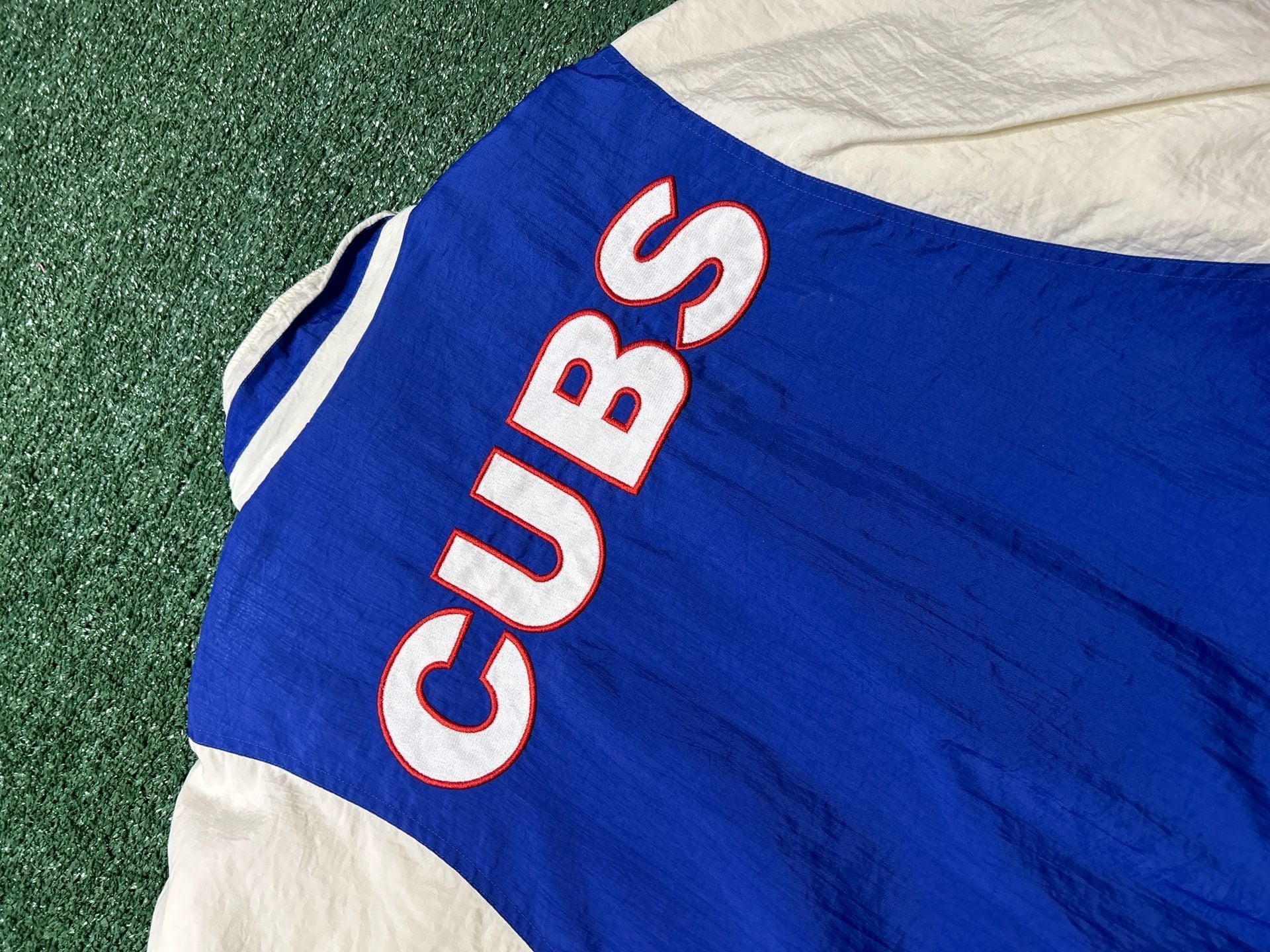Vintage Apex One Chicago Cubs Jacket Coat Blue Size Large 90s MLB Baseball 7