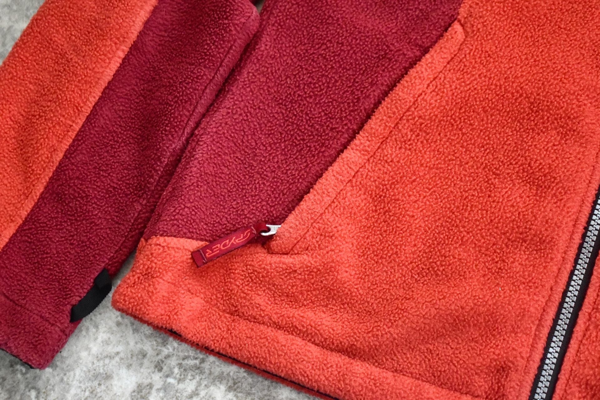 Spyder OrangeFleece Jacket Full Zip Fleece Zip Pockets Sz L 4