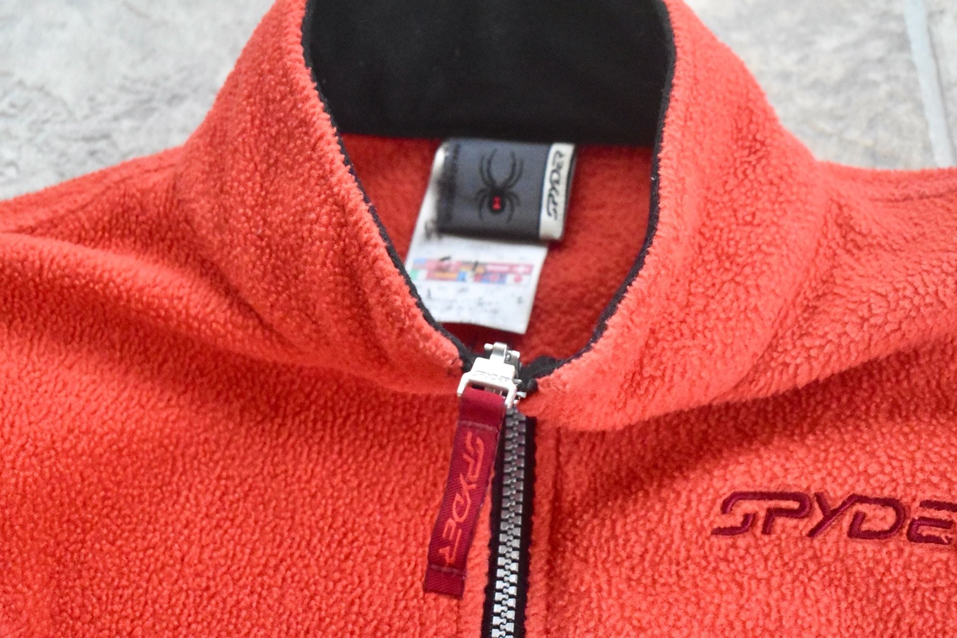 Spyder OrangeFleece Jacket Full Zip Fleece Zip Pockets Sz L 5