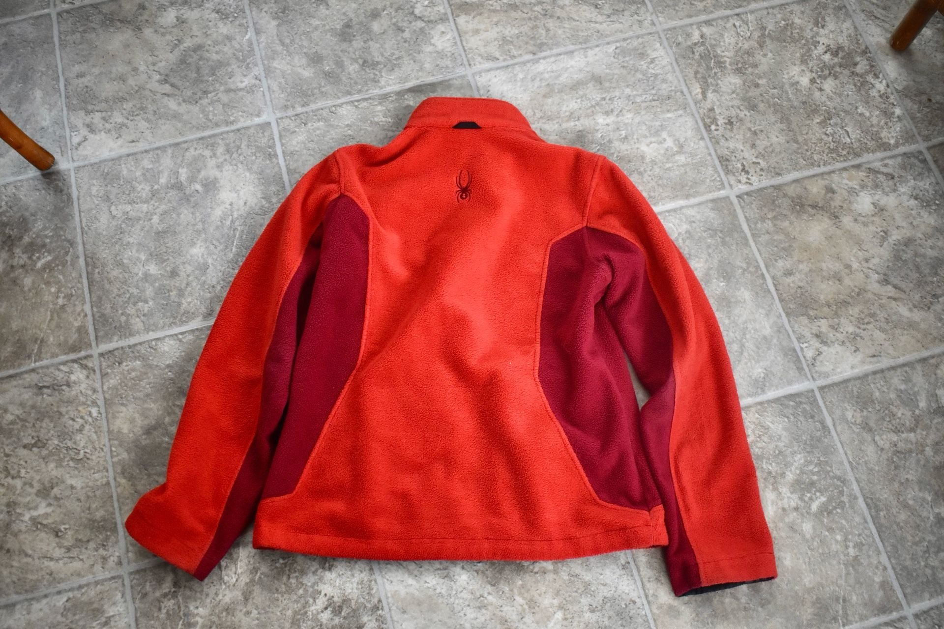 Spyder OrangeFleece Jacket Full Zip Fleece Zip Pockets Sz L 6
