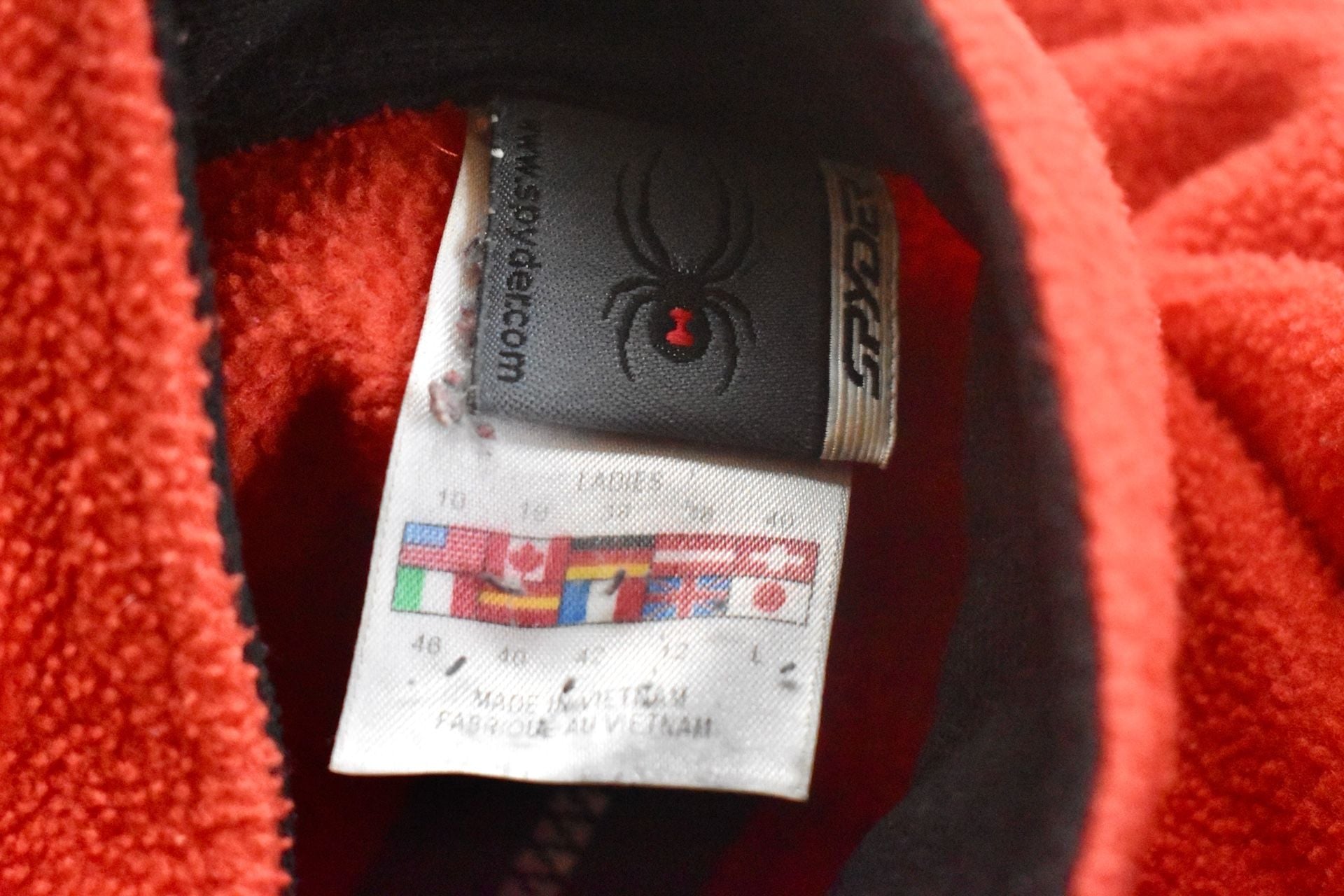 Spyder OrangeFleece Jacket Full Zip Fleece Zip Pockets Sz L 7