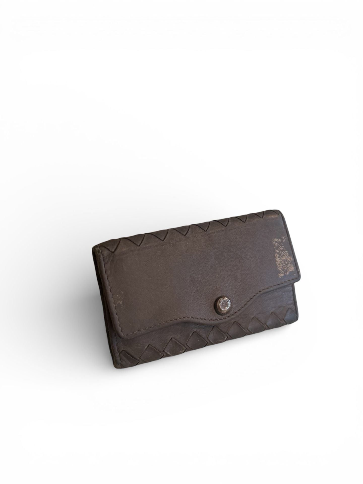 Bottega Veneta Dark Brown Intrecciato Leather 5-Ring Key Case 1