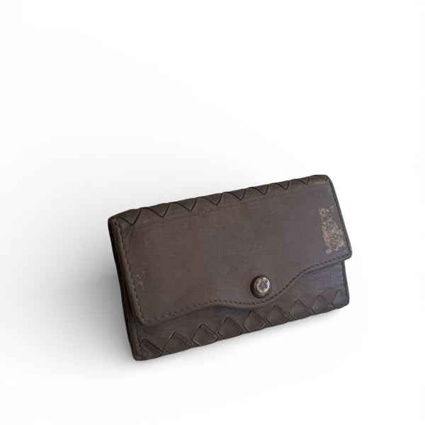 Bottega Veneta Dark Brown Intrecciato Leather 5-Ring Key Case