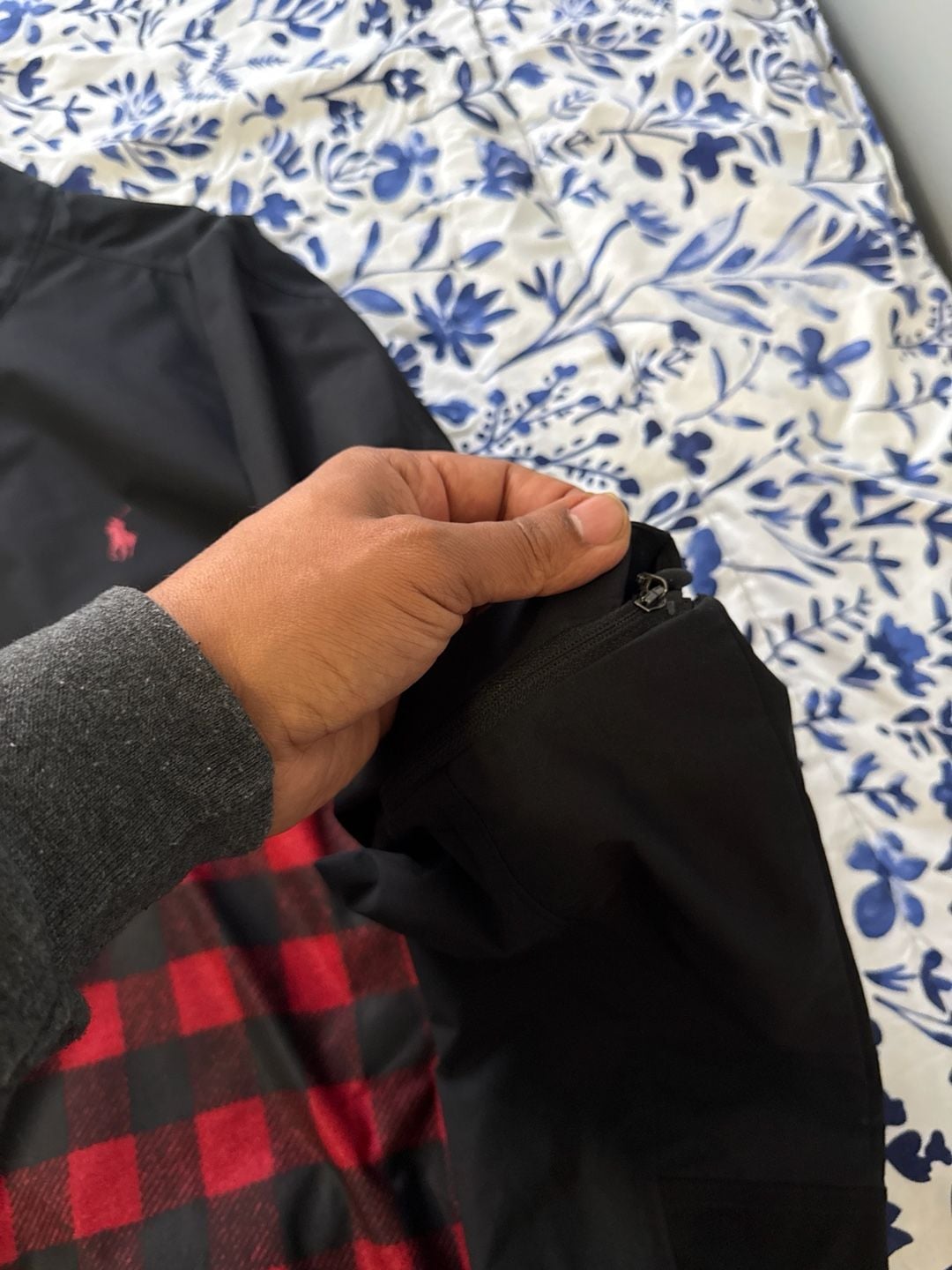 Polo Ralph Lauren Golf Red Buffalo Check Plaid Quarter-Zip Packable Jacket 2
