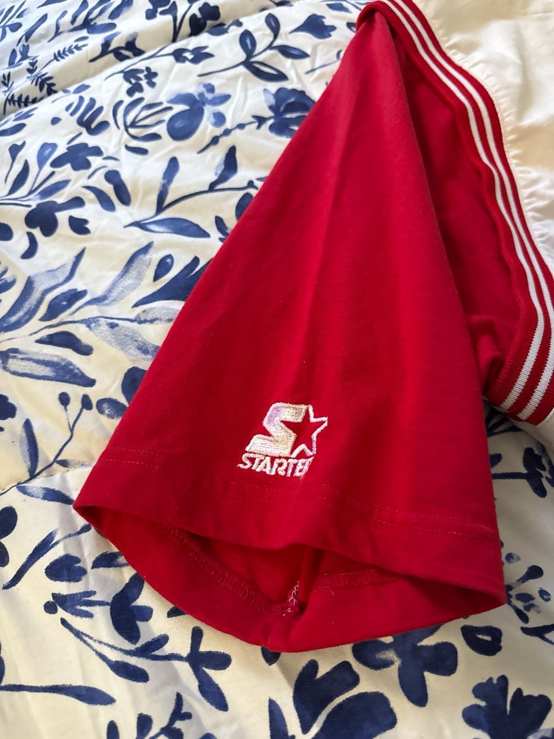Vintage 90s Starter Detroit Red Wings NHL Baseball Style Button Up Jersey 4