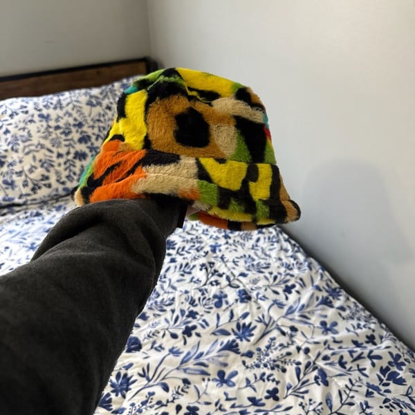 Kirin Peggy Gou Multicolor Faux Fur Alphabet Bucket Hat